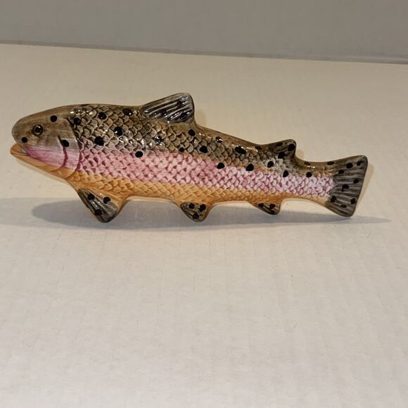 Jay Willfred Andrea By Sadek Portugal 8” Rainbow Trout Animal Figurine Set Of 2 - Picture 2 of 12